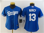 Los Angeles Dodgers #13 Max Muncy Women's Royal Blue Cool Base Jersey