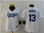 Los Angeles Dodgers #13 Max Muncy Women's White Cool Base Jersey
