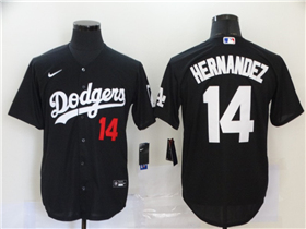 Los Angeles Dodgers #14 Enrique Hernández Black Turn Back The Clock Jersey