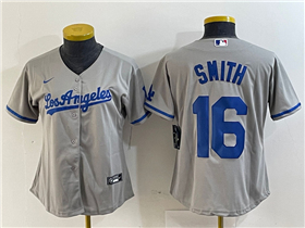 Los Angeles Dodgers #16 Will Smith Women's Gray Cool Base Jersey