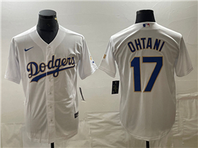 Los Angeles Dodgers #17 Shohei Ohtani White 2021 Gold Program Jersey