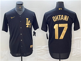 Los Angeles Dodgers #17 Shohei Ohtani Black Gold Jersey