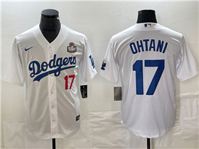 Los Angeles Dodgers #17 Shohei Ohtani White 2024 World Series Limited Jersey