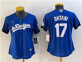 Los Angeles Dodgers #17 Shohei Ohtani Women's Royal Blue City Connect Jersey