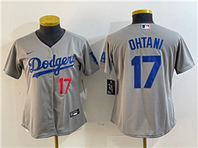 Los Angeles Dodgers #17 Shohei Ohtani Women's Alternate Gray Limited Jersey