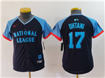 National League #17 Shohei Ohtani Youth Navy 2024 MLB All-Star Game Limited Jersey