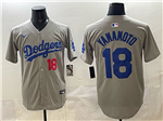 Los Angeles Dodgers #18 Yoshinobu Yamamoto Alternate Gray Limited Jersey