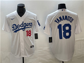 Los Angeles Dodgers #18 Yoshinobu Yamamoto White Limited Jersey