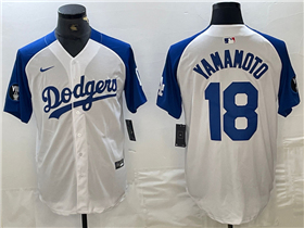 Los Angeles Dodgers #18 Yoshinobu Yamamoto White Fashion Jersey