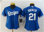 Los Angeles Dodgers #21 Walker Buehler Women's Royal Blue Cool Base Jersey