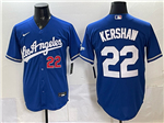 Los Angeles Dodgers #22 Clayton Kershaw Blue Alternate Limited Jersey