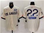 Los Angeles Dodgers #22 Clayton Kershaw Cream 2024 City Connect Limited Jersey