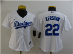 Los Angeles Dodgers #22 Clayton Kershaw Women's White Cool Base Jersey