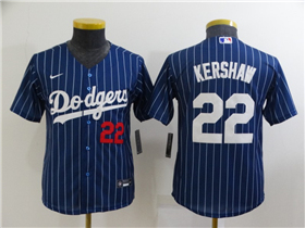 Los Angeles Dodgers #5 Freddie Freeman Youth Blue Pinstripe Cool Base Jersey