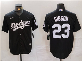 Los Angeles Dodgers #23 Kirk Gibson Black Turn Back The Clock Jersey