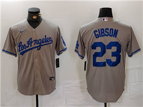 Los Angeles Dodgers #23 Kirk Gibson Gray Jersey