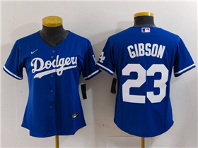 Los Angeles Dodgers #23 Kirk Gibson Women's Royal Blue Jersey