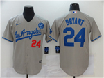 Los Angeles Dodgers #24 Kobe Bryant Gray KB Cool Base Jersey