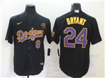 Los Angeles Dodgers #8/24 Kobe Bryant Black/Purple KB Cool Base Jersey