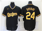 Los Angeles Dodgers #24 Kobe Bryant Black Cooperstown Collection Cool Base Jersey