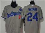 Los Angeles Dodgers #8/24 Kobe Bryant Gray KB Cool Base Jersey