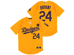 Los Angeles Dodgers #24 Kobe Bryant Yellow KB Cool Base Jersey