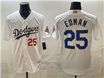 Los Angeles Dodgers #25 Tommy Edman White 2026 Gold Collection Jersey