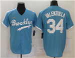 Los Angeles Dodgers #34 Fernando Valenzuela Light Blue Cooperstown Collection Jersey