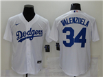 Los Angeles Dodgers #34 Fernando Valenzuela White Cool Base Jersey
