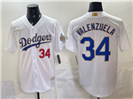Los Angeles Dodgers #34 Fernando Valenzuela White 2026 Gold Collection Jersey