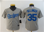 Los Angeles Dodgers #35 Cody Bellinger Youth Alternate Gray Cool Base Jersey