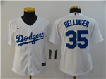 Los Angeles Dodgers #35 Cody Bellinger Youth White Cool Base Jersey
