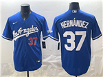 Los Angeles Dodgers #37 Teoscar Hernandez Blue Alternate Limited Jersey