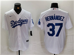 Los Angeles Dodgers #37 Teoscar Hernandez White Jersey