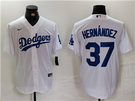 Los Angeles Dodgers #37 Teoscar Hernandez White Jersey