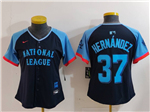 National League #37 Teoscar Hernandez Women's Navy 2024 MLB All-Star Game Limited Jersey