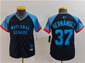 National League #37 Teoscar Hernandez Youth Navy 2024 MLB All-Star Game Limited Jersey