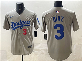 Los Angeles Dodgers #3 Edwin Diaz Alternate Gray Limited Jersey
