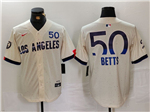 Los Angeles Dodgers #50 Mookie Betts Cream 2024 City Connect Limited Jersey