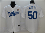 Los Angeles Dodgers #50 Mookie Betts White 2024 World Series Jersey