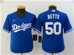 Los Angeles Dodgers #50 Mookie Betts Youth Royal Blue Cool Base Jersey