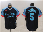 National League #5 Freddie Freeman Navy 2024 MLB All-Star Game Limited Jersey