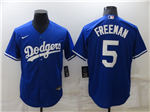 Los Angeles Dodgers #5 Freddie Freeman Royal Blue Cool Base Jersey