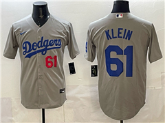 Los Angeles Dodgers #61 Will Klein Alternate Gray Limited Jersey