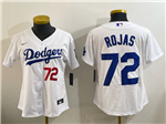 Los Angeles Dodgers #72 Miguel Rojas Women's White Limited Jersey