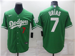Los Angeles Dodgers #7 Julio Urías Green Saint Patrick's Day Jersey