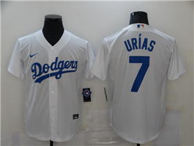 Los Angeles Dodgers #7 Julio Urías White Cool Base Jersey 