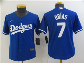 Los Angeles Dodgers #7 Julio Urías Youth Royal Blue Cool Base Jersey 