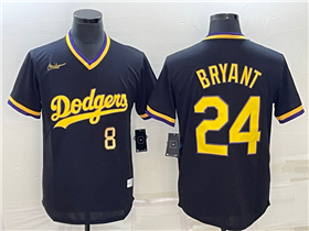 Los Angeles Dodgers #8/24 Kobe Bryant Black Cooperstown Collection Jersey