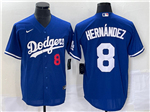 Los Angeles Dodgers #8 Enrique Hernández Royal Blue Limited Jersey